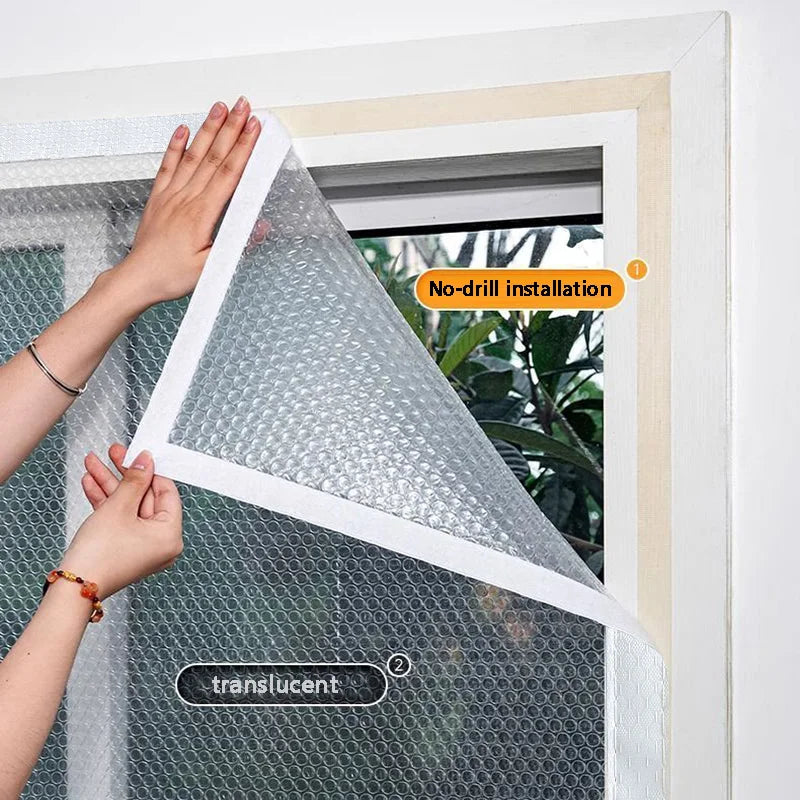 Winter Window Insulation Film – Double-Layer Bubble, Easy Install