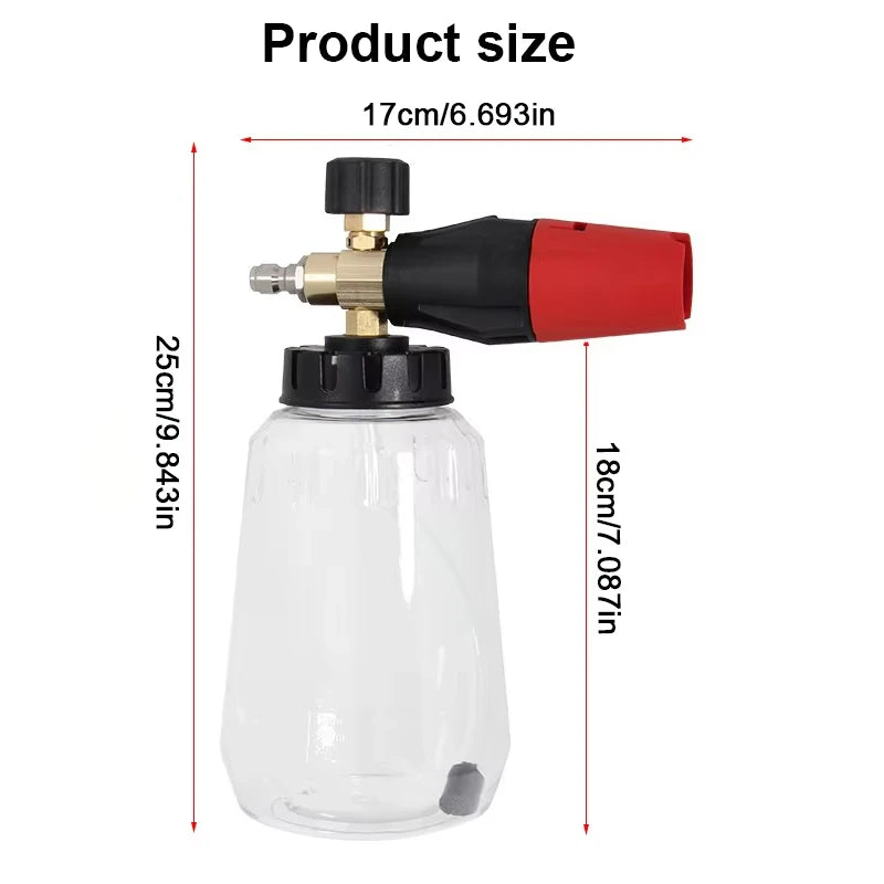 High pressure snow foam cannon, adjustable foam gun for pressure washers