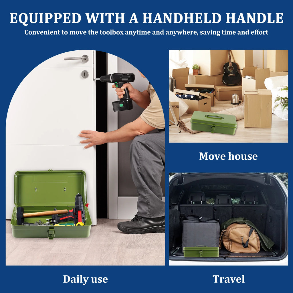 Iron Carrying Case Tool box Hardware Tool Box Organizer Multifunctional Metal Tool Box Electrician Carpenter Workshop Suitcase