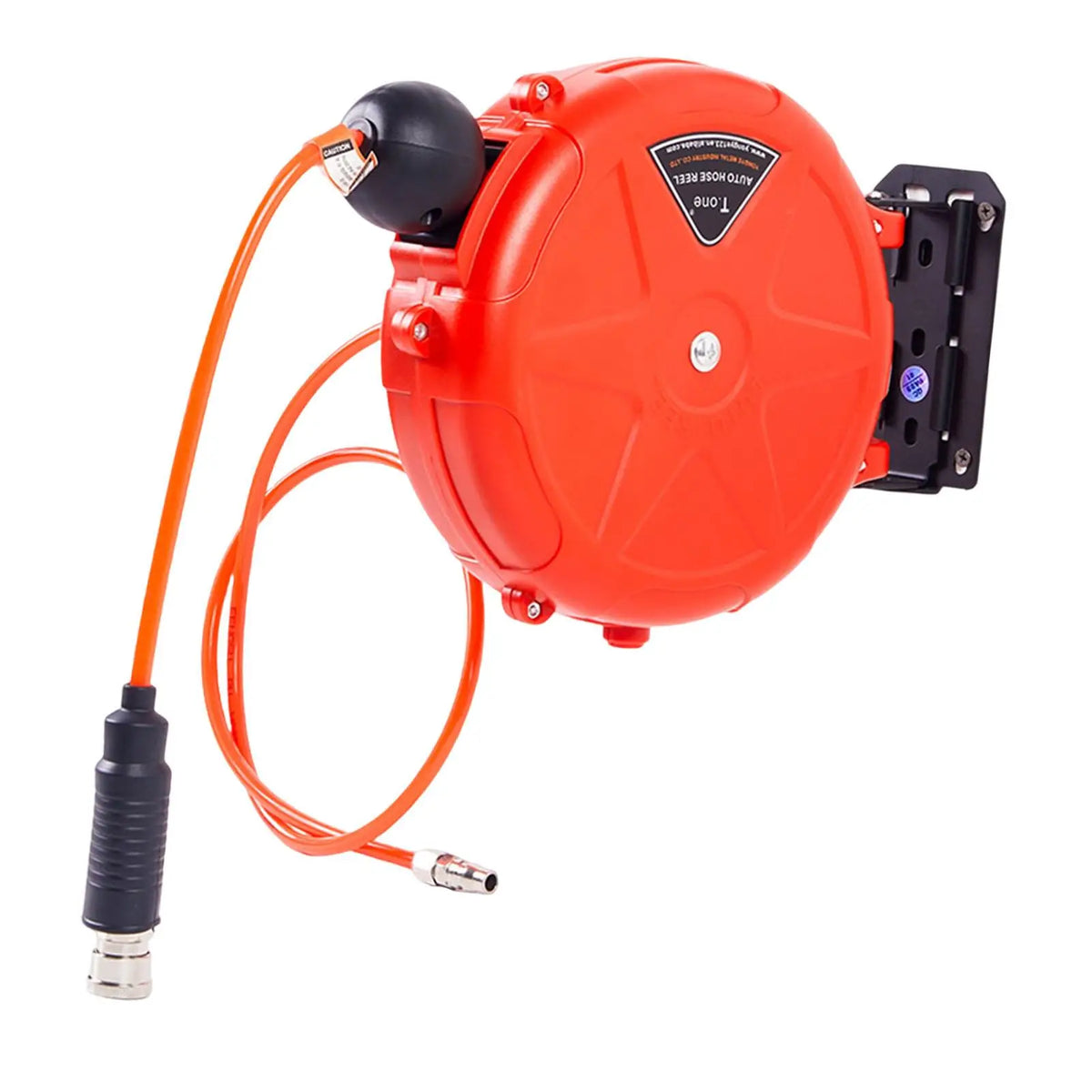 Automatic Retractable Air Hose Reel Auto Rewind with 10M Tube Automatic Locking Air Compressor Hose Reel for Garden Workshop