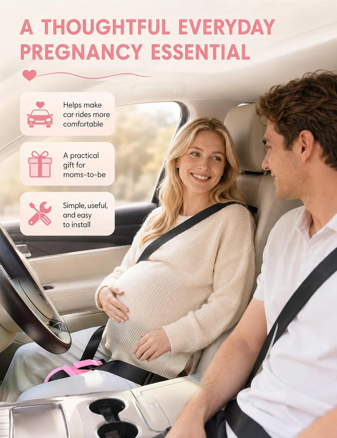 Pregnancy Seat Belt Extender with Belly Cover - image 6