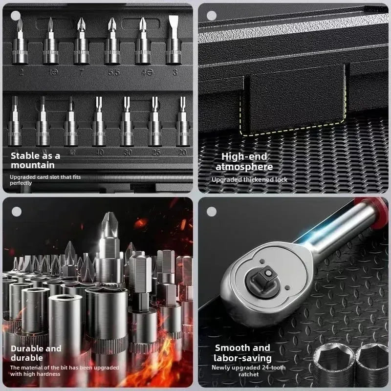 NEW Car Repair Tool Kit 46/53 Piece/Set Socket Set Car Repair Tool Ratchet Torque Wrench Combo Auto Repairing Tool Set