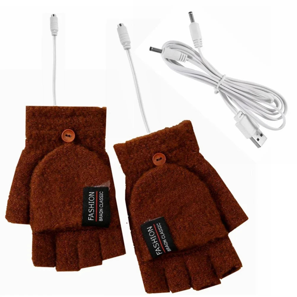 Rechargeable USB Electric Heated Gloves for Skiing & Winter