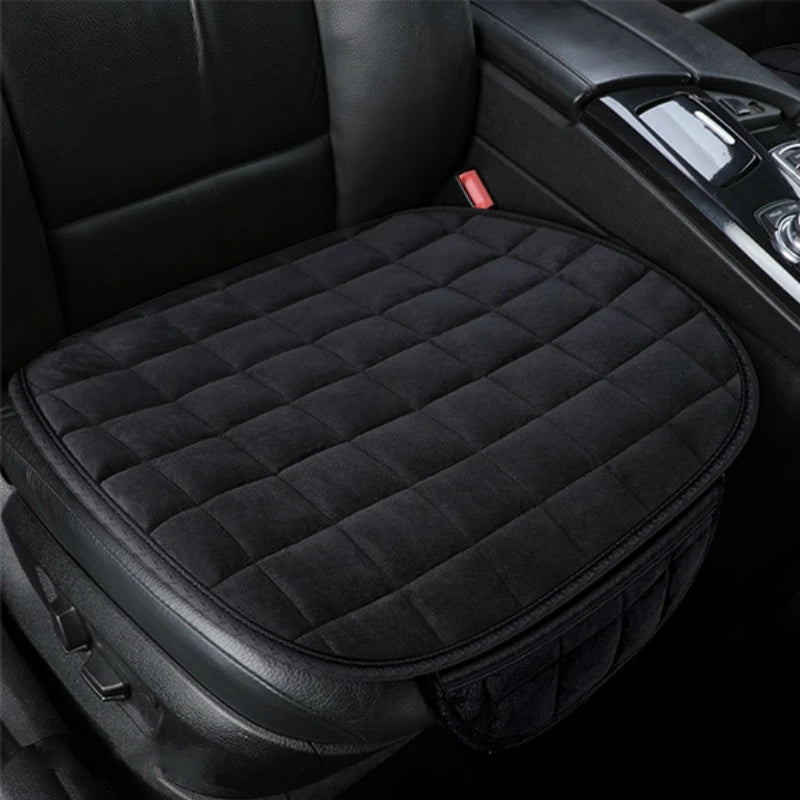 Plush Winter Car Seat Cushion with Anti-Slip Backing