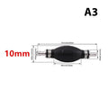 Hand Fuel Pump Line with Primer Bulb, 6/8/10/12mm Rubber Aluminum for Car, Boat and Outboard