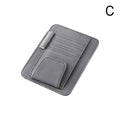 PU Leather Sun Visor Organizer with Card Slots and Sunglasses Holder