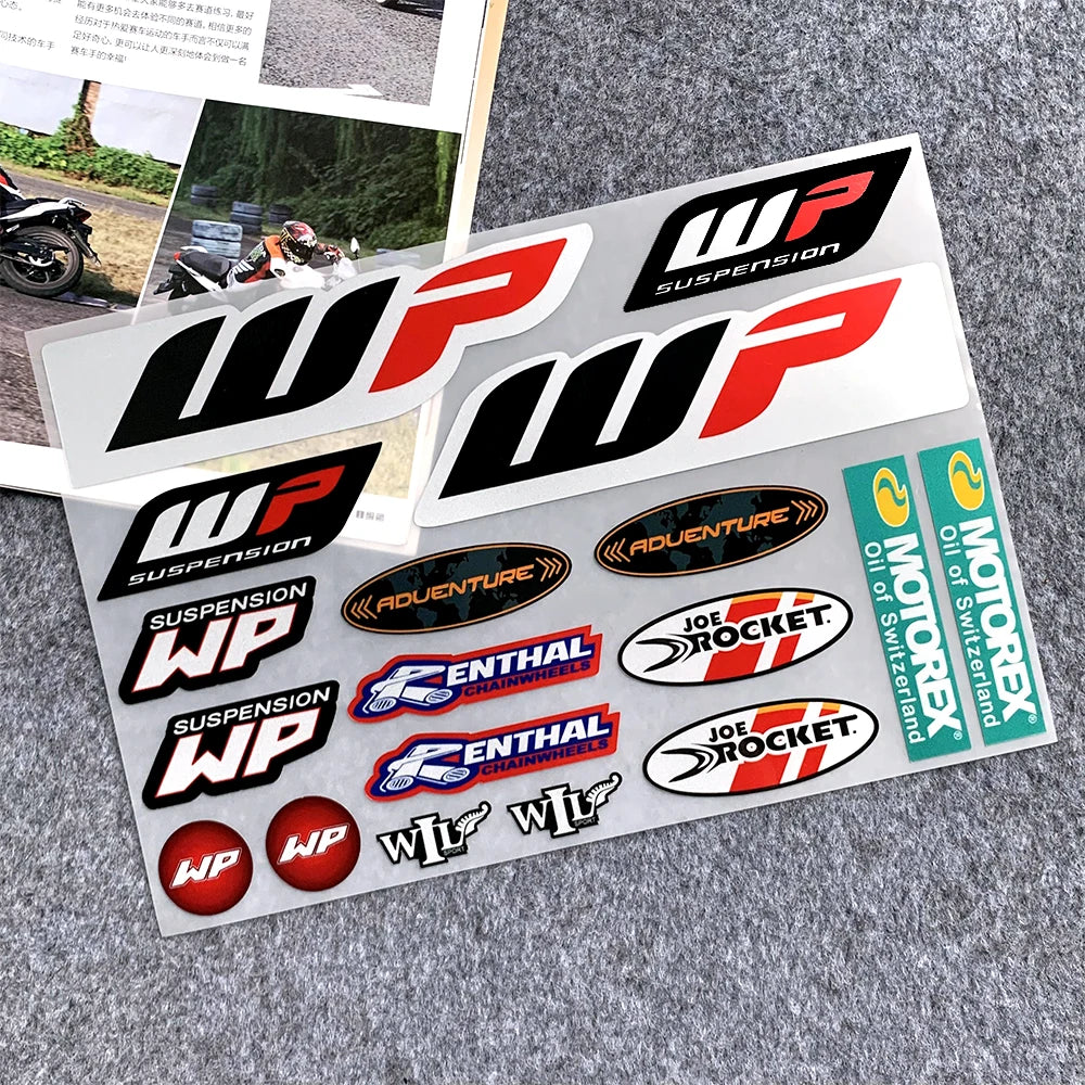 Reflective Motorcycle Fork and Windshield Sticker Set for Dirt Bikes