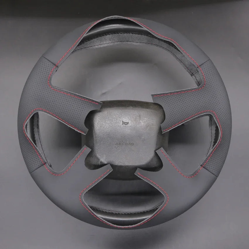 Black Faux Leather Steering Wheel Cover for Chevy/GMC Trucks & SUVs - image 3