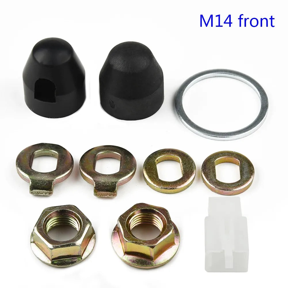 E-Bike Hub Motor Axle Lock Nut, Washer, Spacer & Cover Set M12/M14