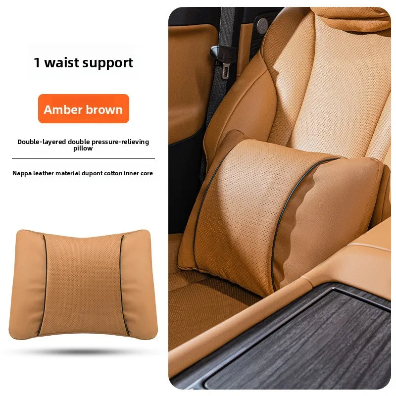 Perforated Artificial Leather Car Headrest or Backrest Cushion
