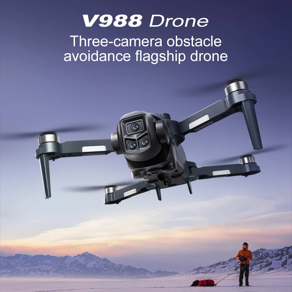 Lenovo V988 Foldable 8K Drone Dual Camera Brushless Quadcopter - image 7