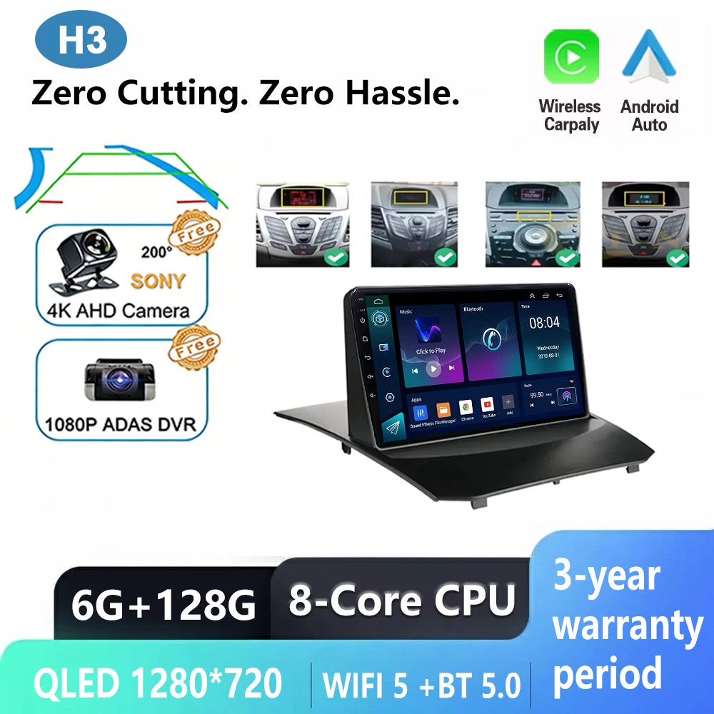 Ford Fiesta 2009-2017 Android Car Radio with CarPlay & GPS - image 8