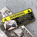 Cartoon Airbag Warning Car Decal, Waterproof Sticker
