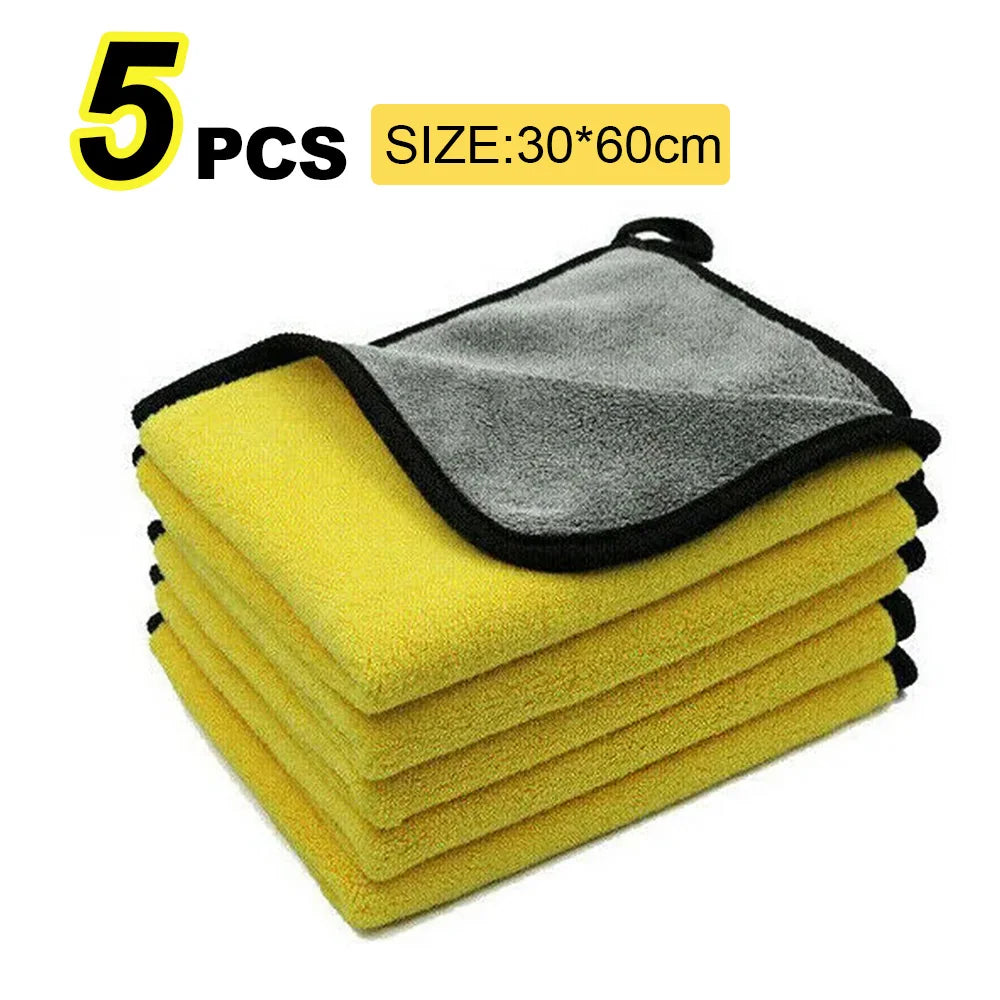 Microfiber Car Detailing & Drying Towel, 30x30cm or 30x60cm, Hemmed Edge