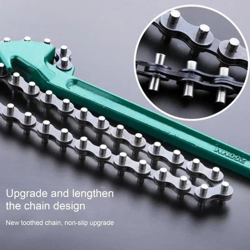 Engine Chain Oil Filter Wrench Heavy Duty Chain Spanner Hand Removal Tool