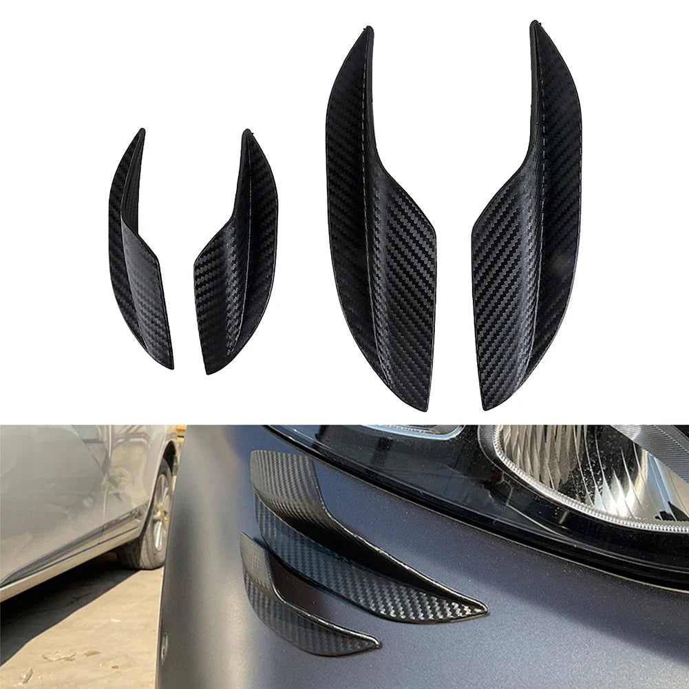 Universal Carbon Fiber Bumper Lip Spoiler Kit (4-Piece) - image 16