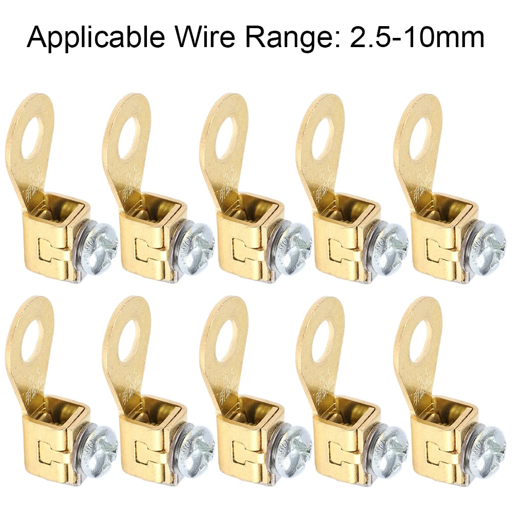 Solderless Copper Battery Cable Terminal Connectors, 6mm Hole