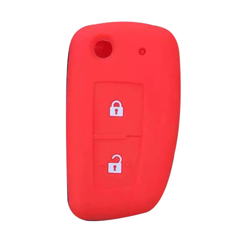 Silicone 2-Button Flip Key Cover for Nissan Qashqai J11, X-Trail & More