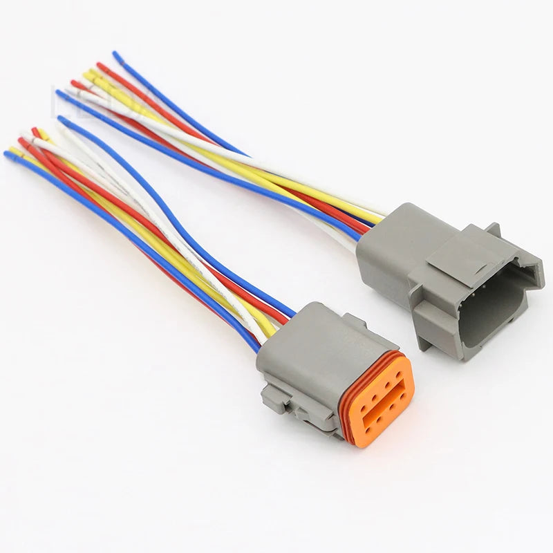 DT Style Waterproof Automotive Connector, Pre-Wired, 2 to 12 Pin
