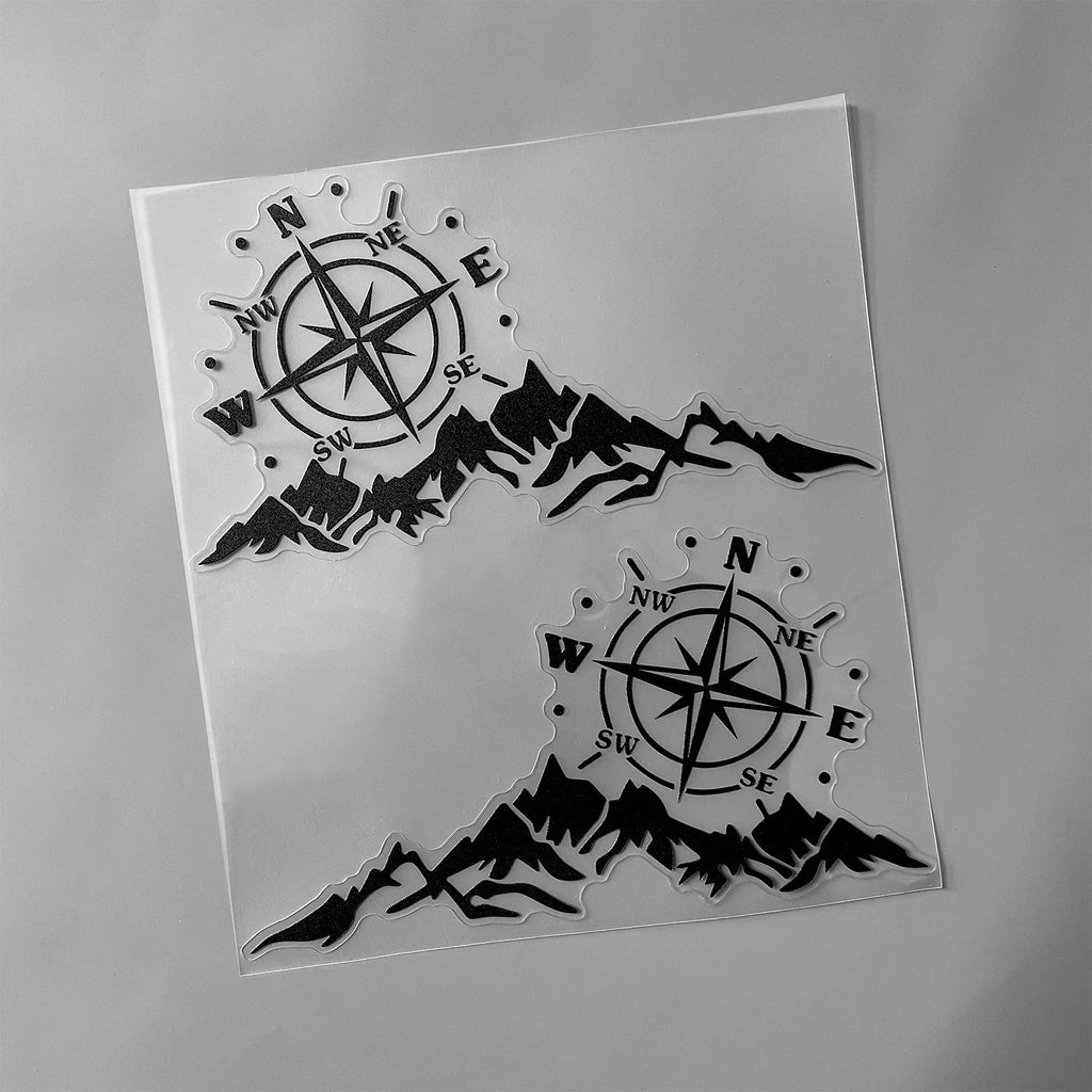 2D Mountain Compass Vinyl Decals for Car, Camper Van and RV - view 10