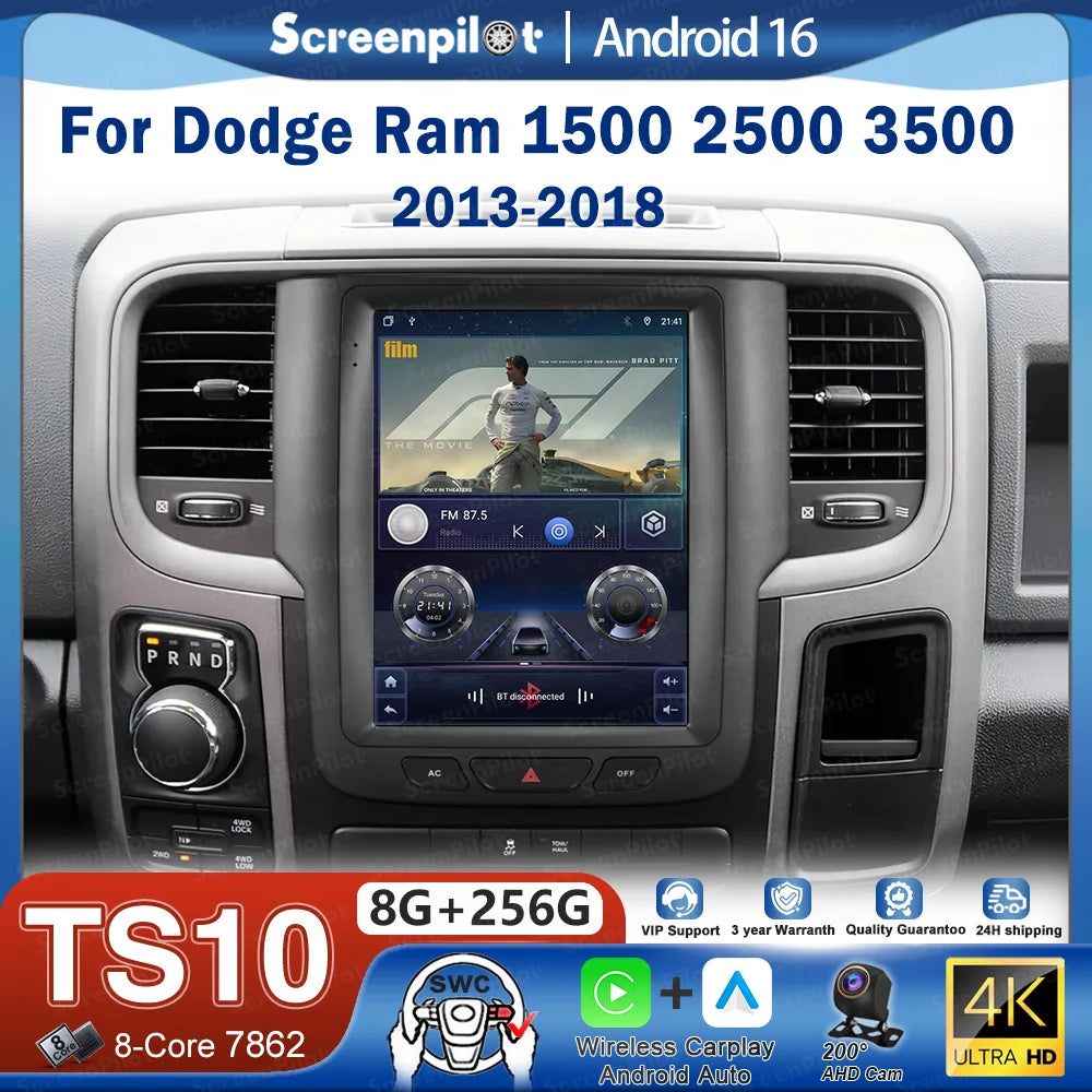 Android 16 Car Stereo Head Unit for Dodge Ram 1500 2500 3500 2013-2018