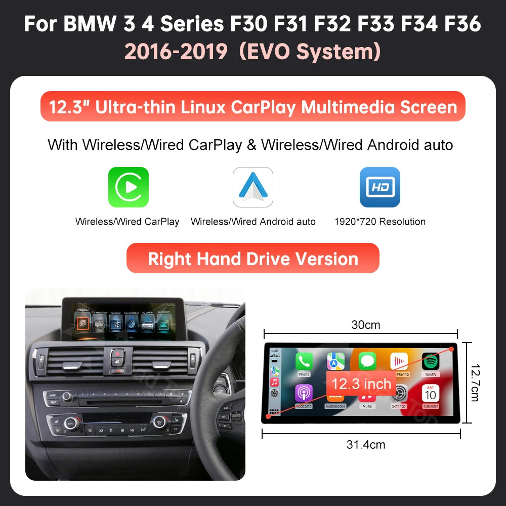 12.3'' Wireless CarPlay Multimedia Screen for BMW 3 & 4 Series - image 10
