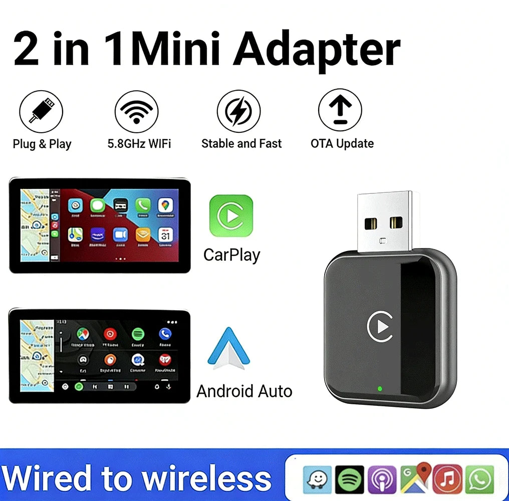 Wireless CarPlay Adapter for iPhone - Plug & Play