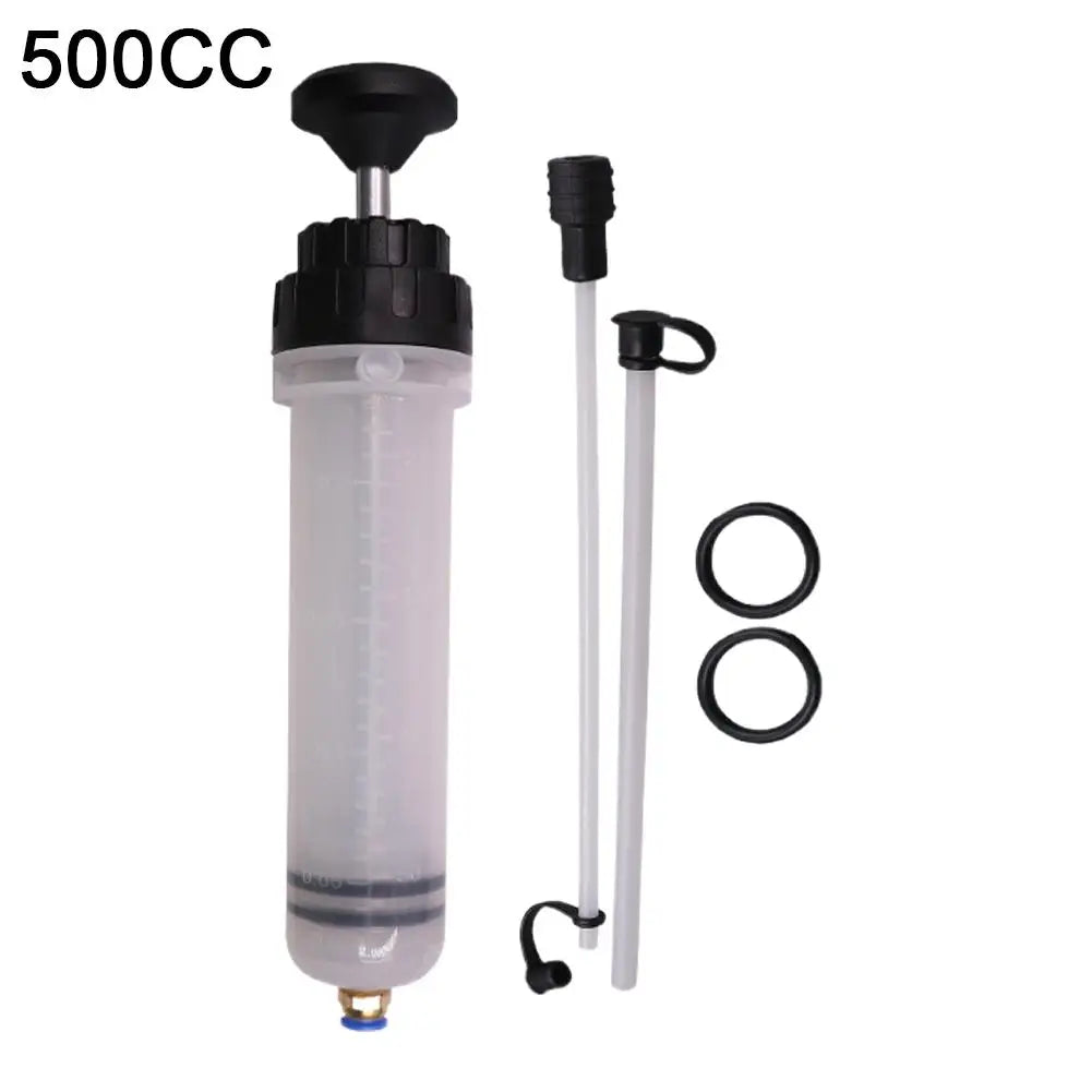 Car Brake Fluid Oil Extractor Auto Oil Change Syringe with Hose Manual Fuel Suction & Filler Fluid Oil Change Evacuator Pump