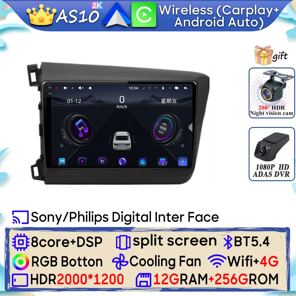 Android 15 Car Radio for Honda Civic 2012-2015 | GPS & Bluetooth - image 14