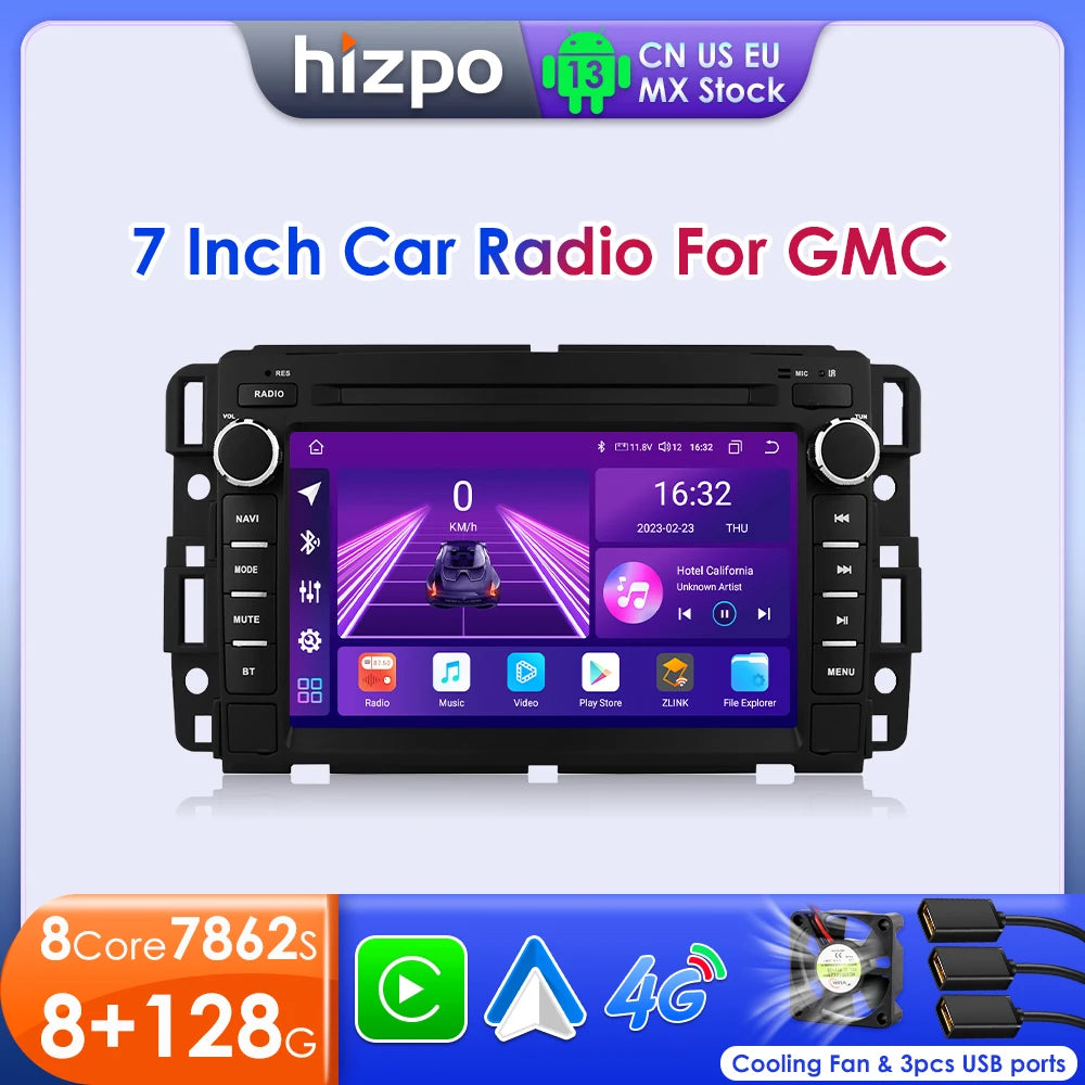 7-Inch Android 13 Touchscreen Car Stereo for Chevy Silverado GMC Sierra