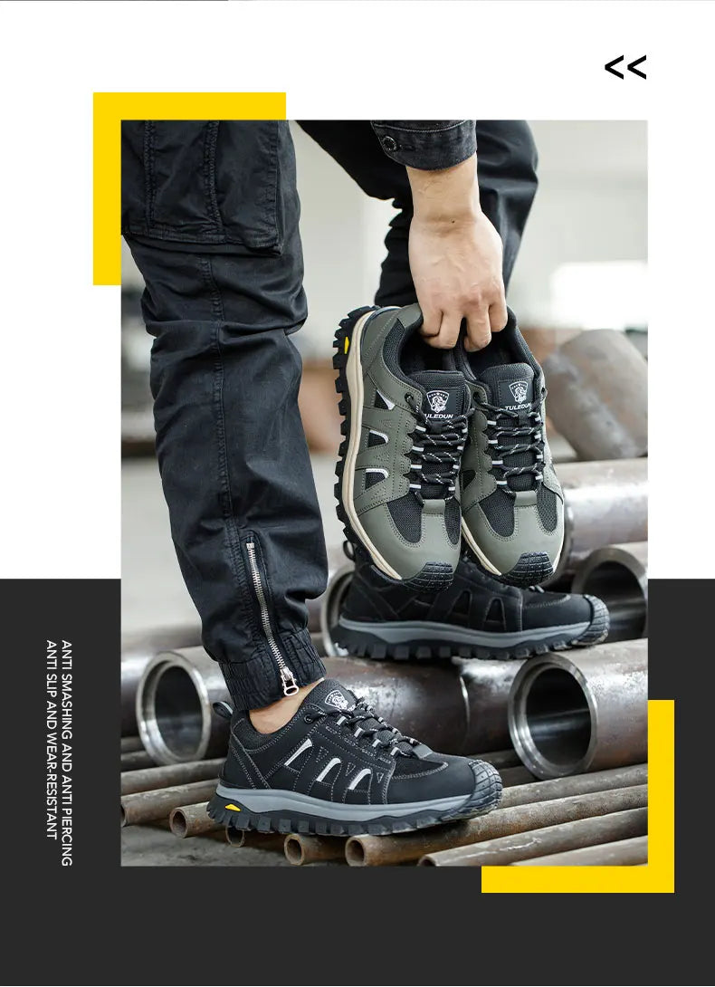 Men's Lightweight Steel Toe Slip-Resistant Work Boots - image 10