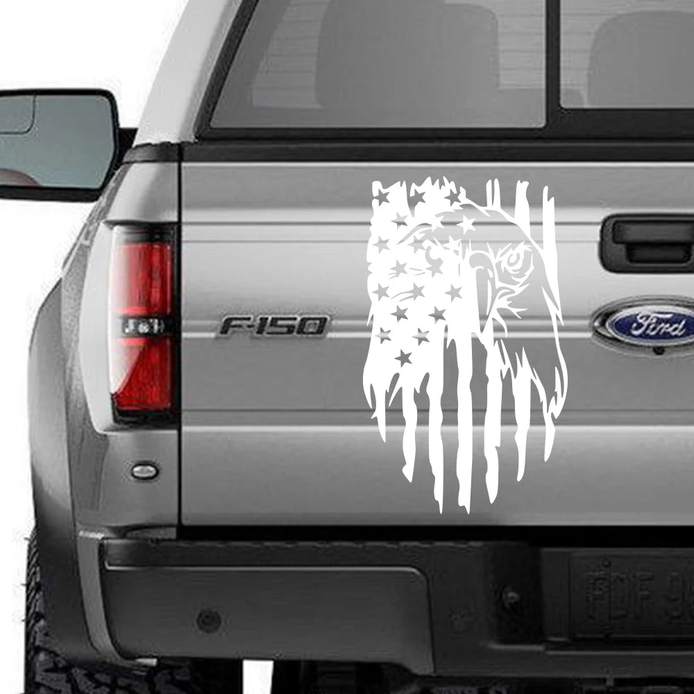 American Bald Eagle Flag Pickup Truck Tailgate Decal Sticker - image 3