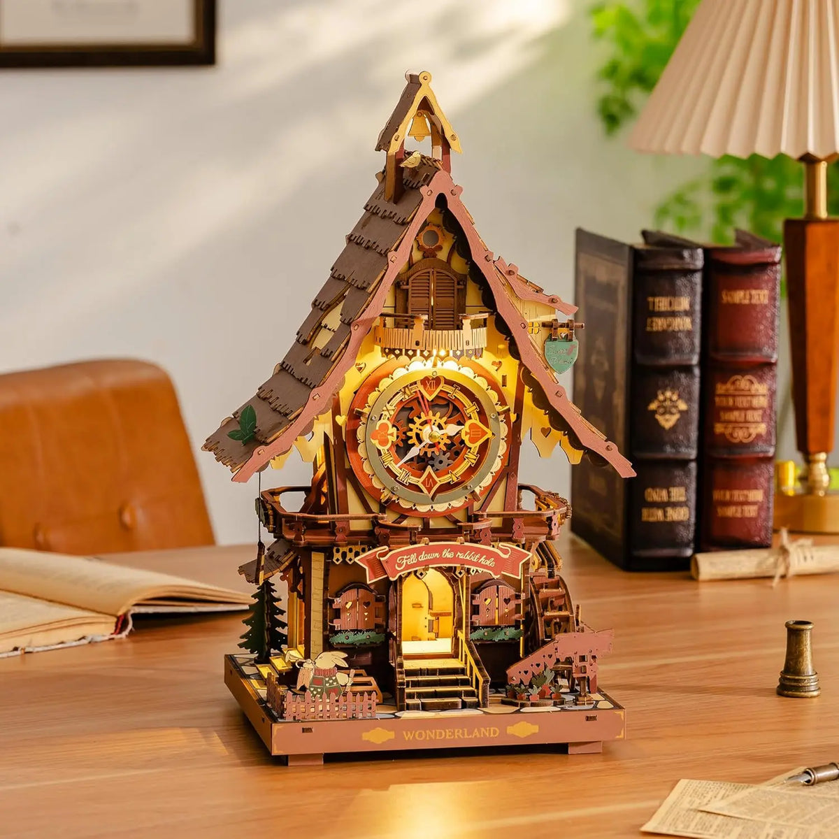 Rokr 3D Wooden Cuckoo Clock Puzzle Kit with Working Bird - view 8