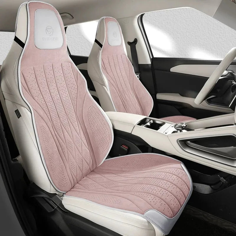 Perforated Suede-Finish Car Seat Covers, Single, Pair or Rear