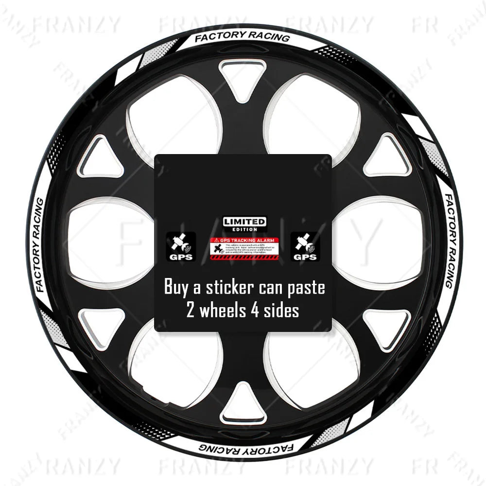 Reflective Wheel Rim Tape Decals for 12in to 18in Motorcycle Wheels - view 15