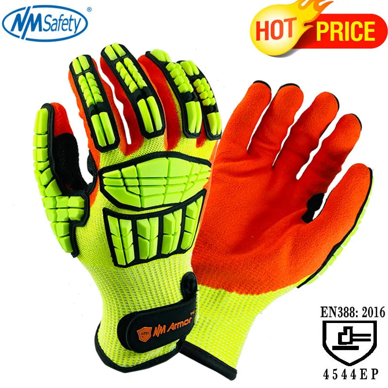 High Performance Mechanic Protective Work Gloves for Auto Repair and Yard Work