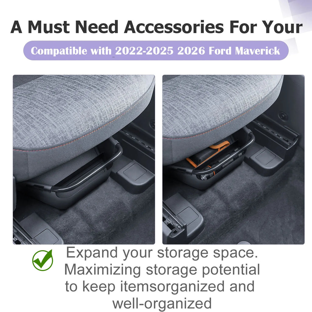 Under Seat Storage Tray for Ford Maverick 2022-2026 Manual Seats