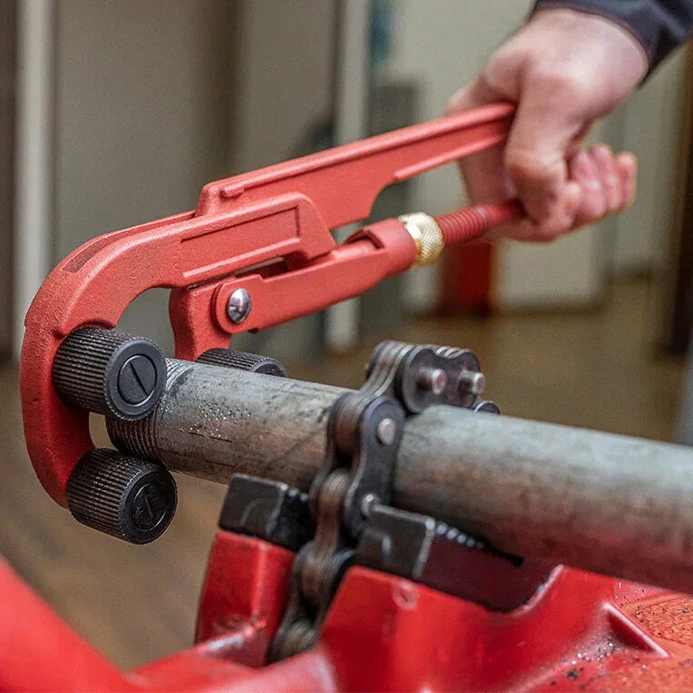 Coarse-Thread Pipe Wrench 3/8"–2" – Adjustable Triangular Rollers