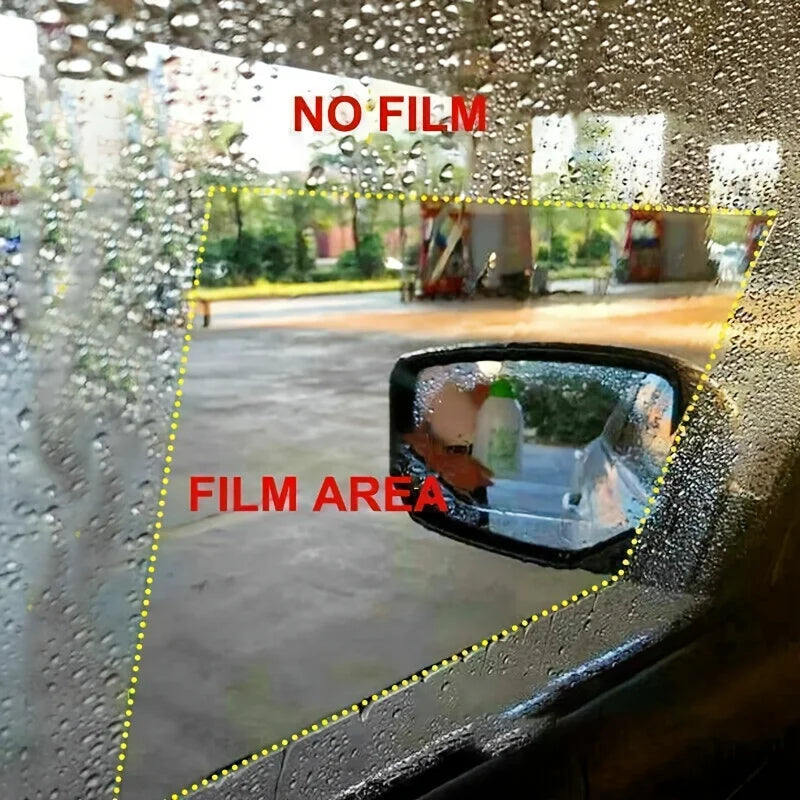 Anti-Fog Rainproof Mirror Film for Car Side Mirrors & Windows, 4 Pcs