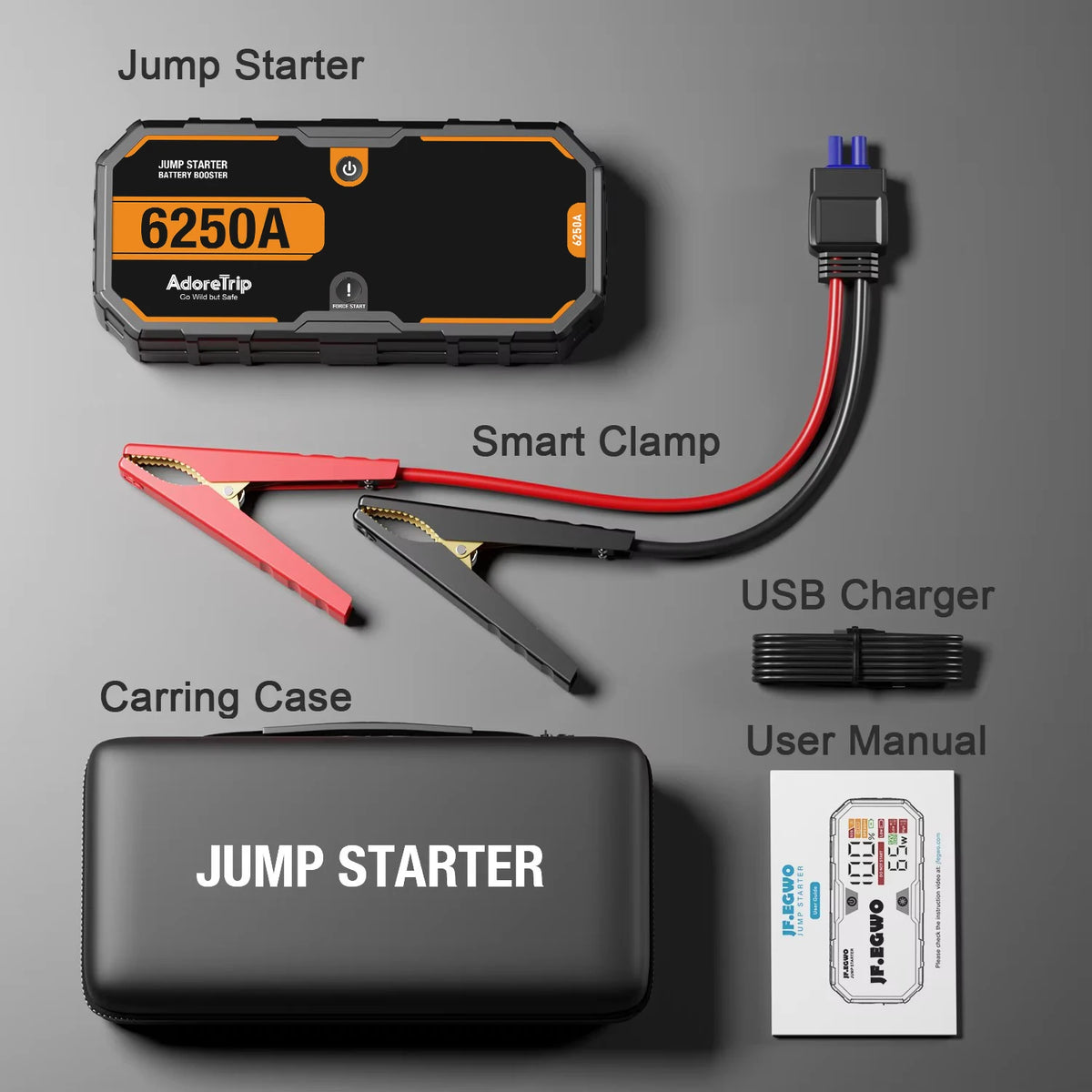 6250A Portable Jump Starter for Car, SUV, Truck & Power Bank - image 6