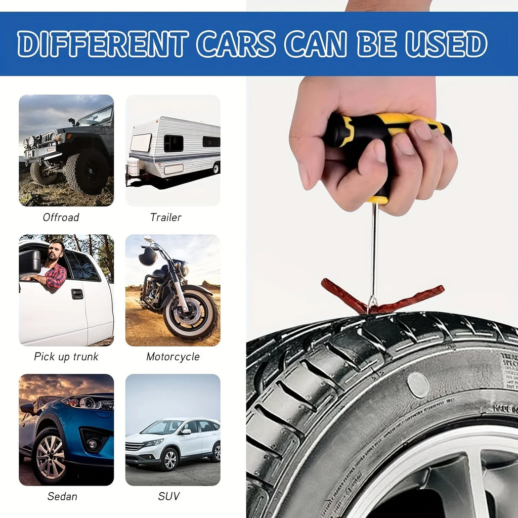 Heavy-Duty Emergency Tire Repair Kit for Cars, Trucks & SUVs - image 4