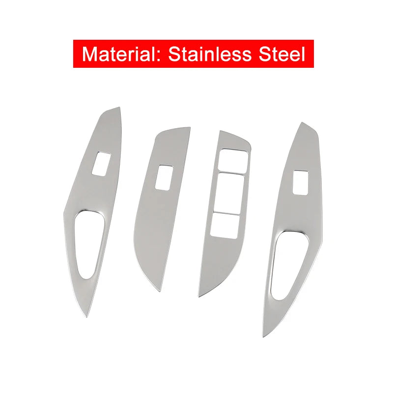 Stainless Steel Window Switch Cover for Toyota Corolla E210 Hybrid - image 4