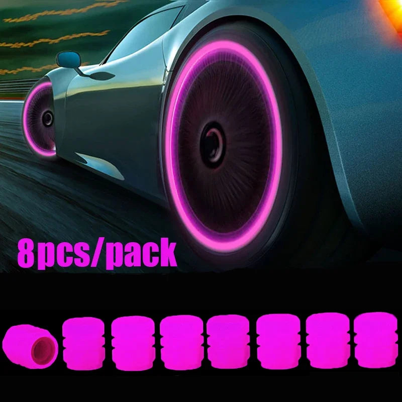 Glow in Dark Tire Valve Caps - Luminous Car Wheel Stem Covers - image 11