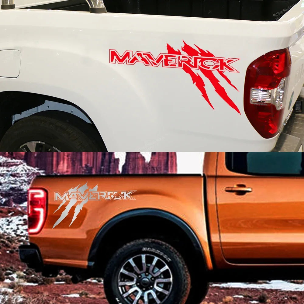 2-Pack Ford Maverick Claw Decals - Vinyl Truck Graphics - image 4