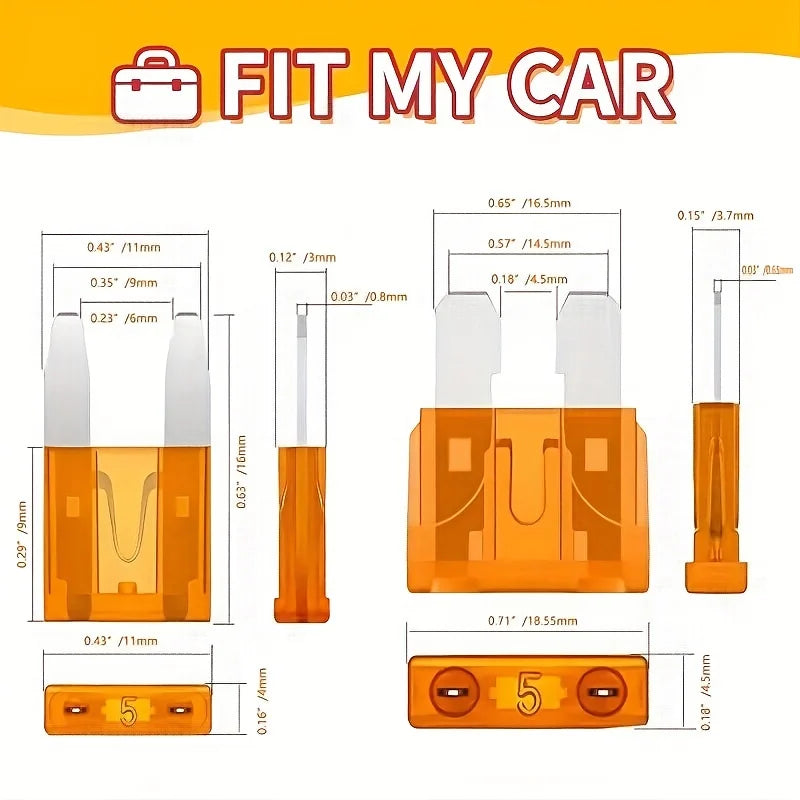300-Piece Car Blade Fuse Kit with Box