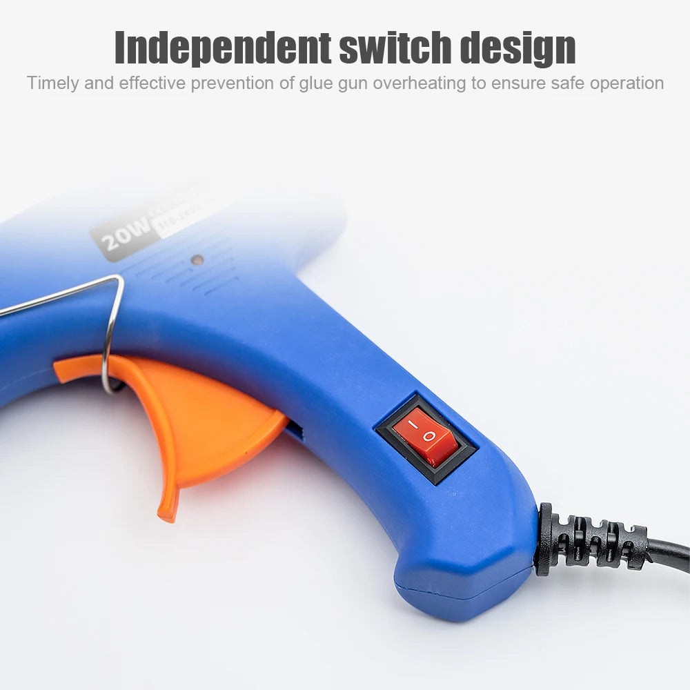 Mini Hot Melt Glue Gun 20W with 20x 7mm Glue Sticks DIY Repair Tool - image 11