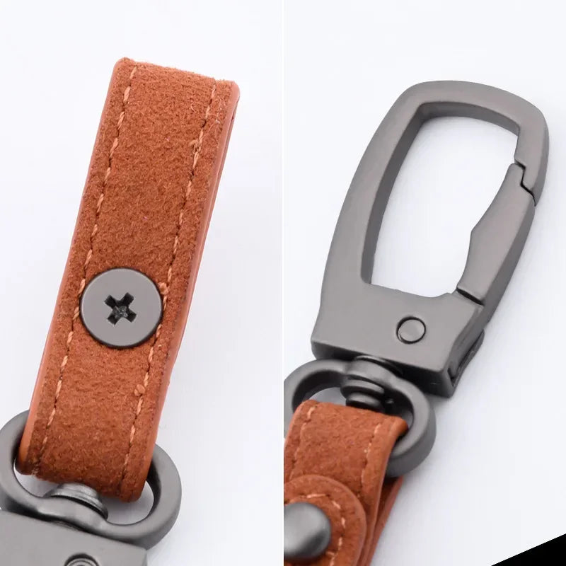 Fashion Handmade Keychain Leather Keyring DIY Car Keychain Key Holder Keys Organizer Charm Keychain Accessories