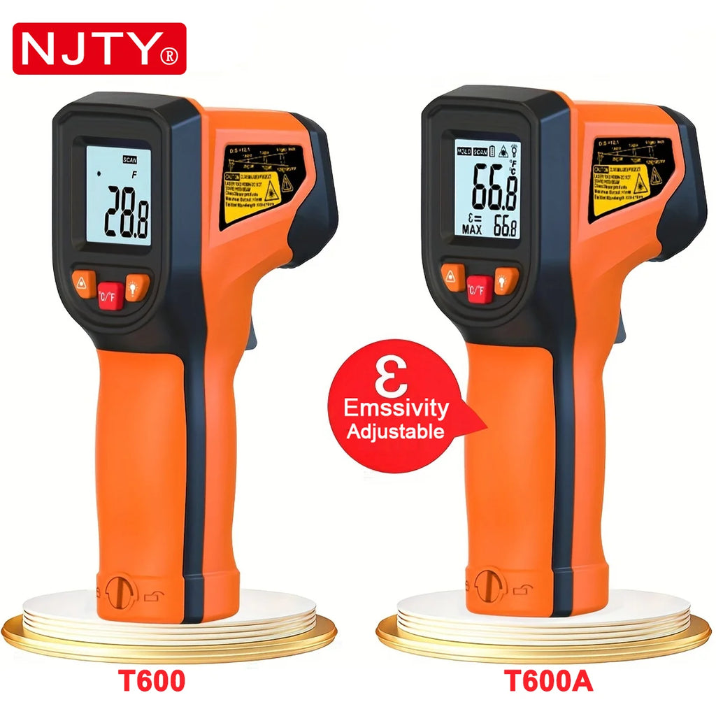T600 Laser Temperature Gun, Handheld Non-Contact Infrared Thermometer 600°C