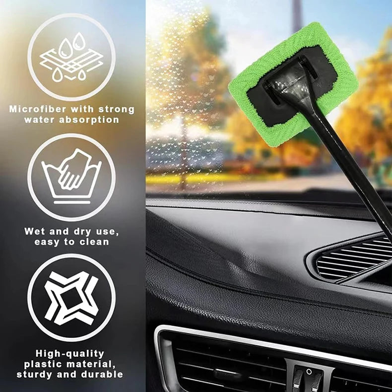 Car Interior Window Cleaning Brush with Long Handle