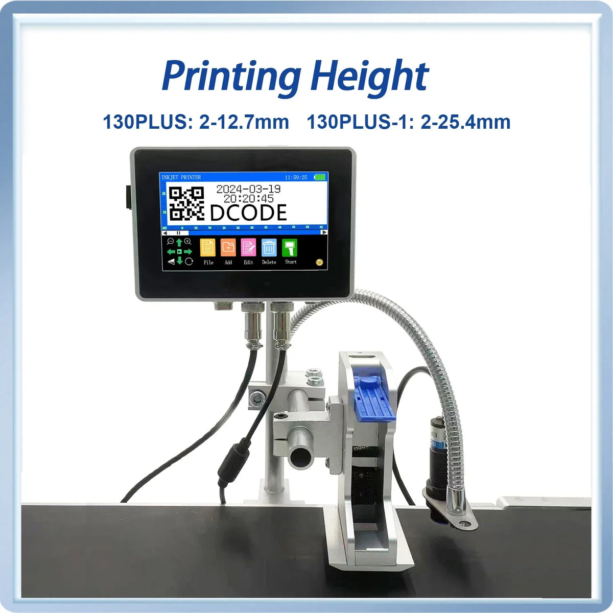 DCODE Industrial Online Inkjet Printer 12.7/25.4mm QR Barcode Date - image 3